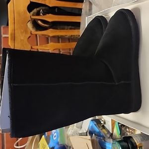 Nine West Boot Size 7 Black Suede